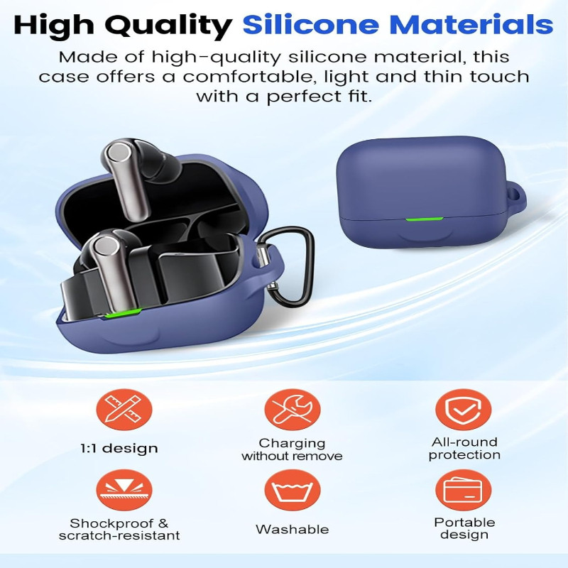 Ốp Lưng Silicon Cho EarFun Air Pro 4 + Chống Sốc Bảo Vệ Tay Tai Nghe Không Dây Hộp Đựng Tai Nghe Cho