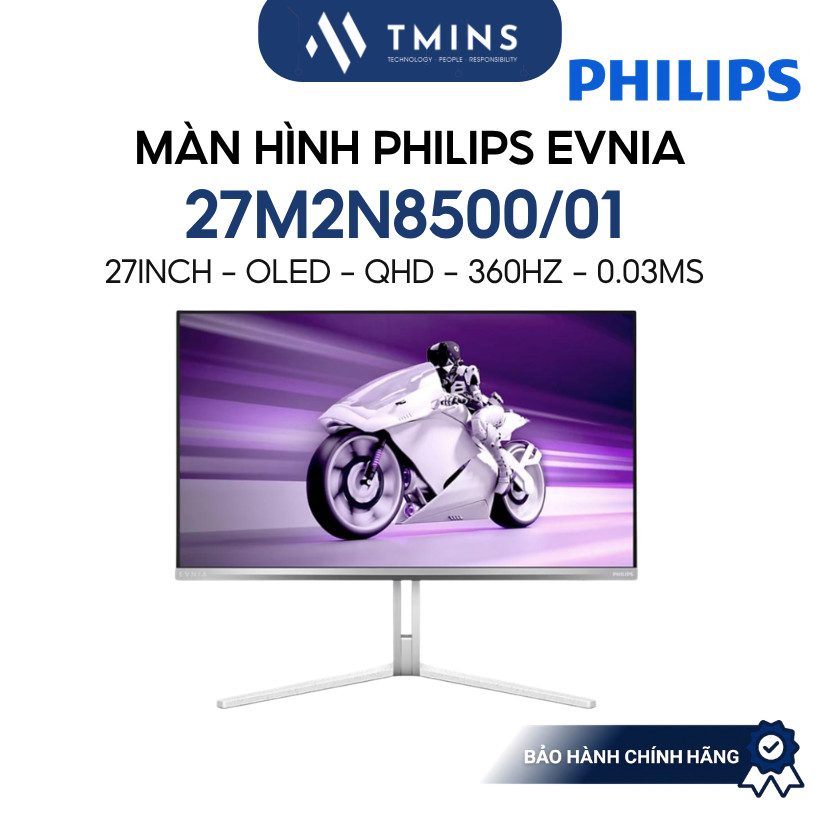 Màn hình Philips Evnia 27M2N8500/01 27inch, OLED, QHD, 360Hz, 0.03ms - Bảo hành chính hãng 36 Tháng