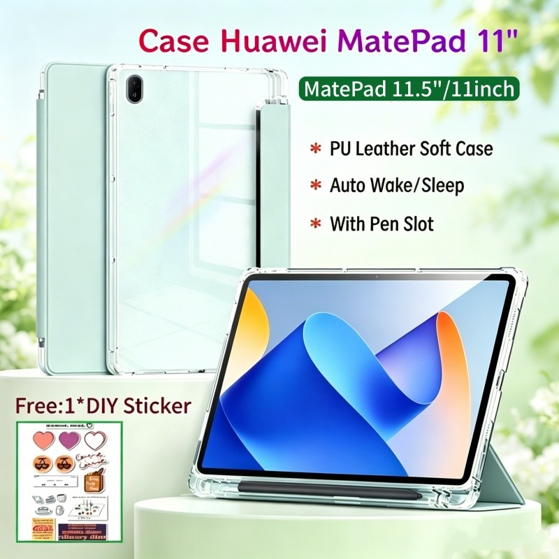 Ốp lưng Huawei MatePad 11 inch có khe cắm bút Mặt sau trong suốt Vỏ bảo vệ từ tính Huawei MatePad 11