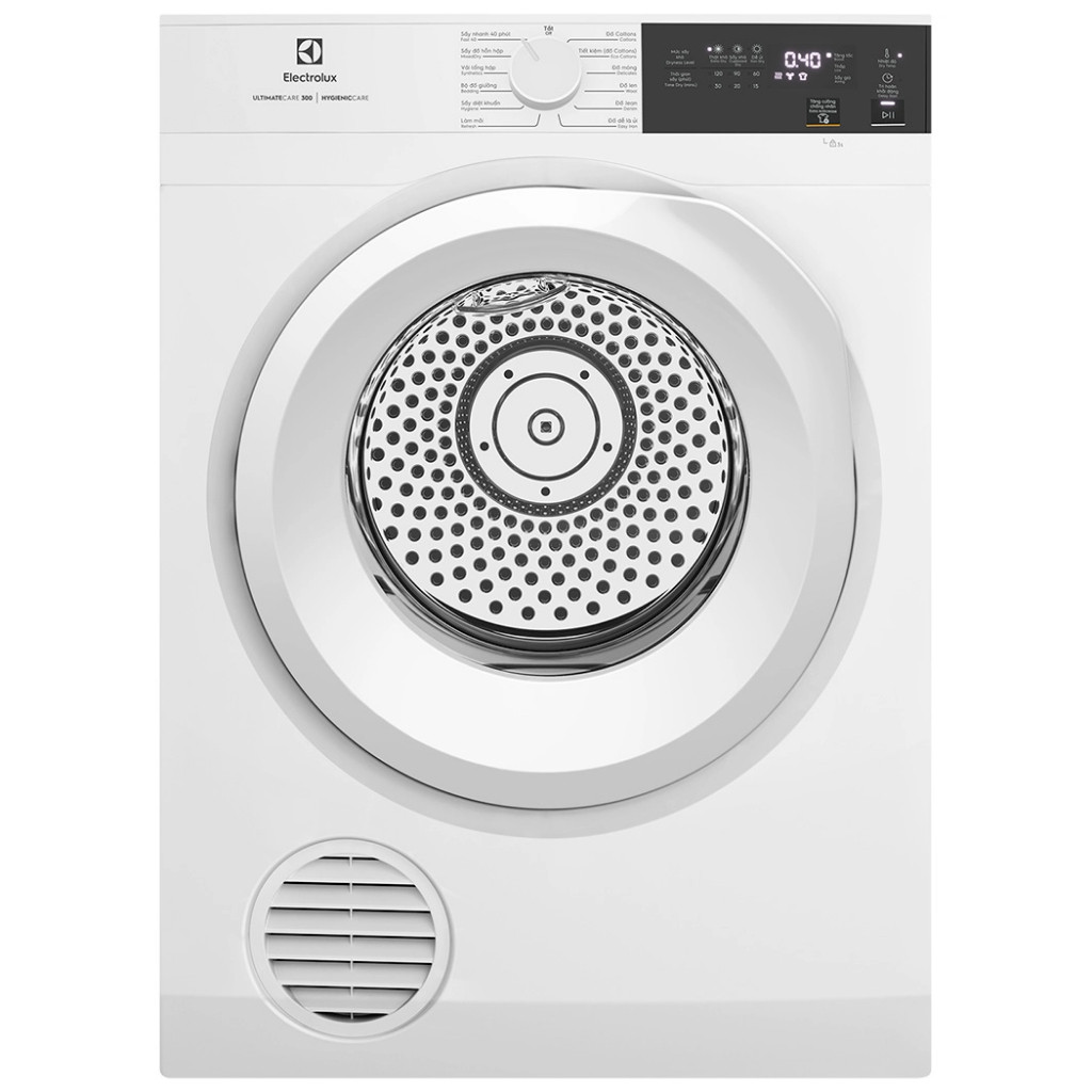 EDV804H3WC | EDV904H3WC - Máy Sấy Thông Hơi Electrolux UltimateCare 300 - Trắng [Toàn Quốc]{GIẢM 10%