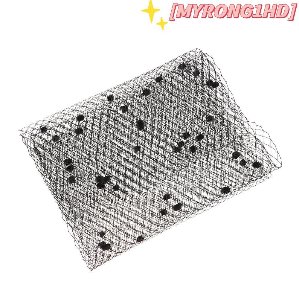 MYRONG1HD Birdcage Veil Lưới Vải, Đen 2 Yard Lưới Organza Vải tuyn, Đen Organza Vải Lưới Đen Để Tran