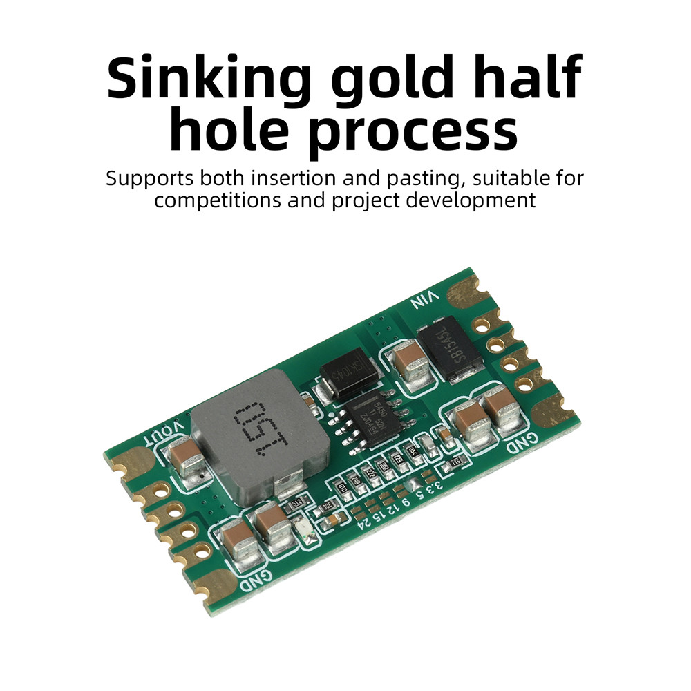 Pcbfun DC 5.5V-36V đến 5V Đầu ra Tps5450 Công tắc Mô-đun nguồn Dc-Dc Buck 5A Đầu ra gợn thấp