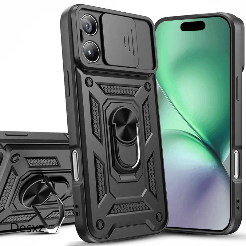 Ốp điện thoại cứng nặng chống sốc có giá đỡ kim loại cho I17 Pro Max 16 Pro Max 15 Pro Max