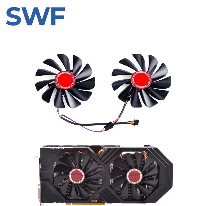 -CF1010U12S 95MM RX590 RX580 GPU Card Video Quạt Làm Mát Cho XFX RX 590 580 VGA Card Đồ Họa Quạt Làm