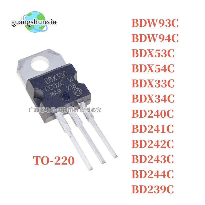 5 Chiếc BDW93C BDW94C BDX53C BDX54C BDX33C BDX34C BD240C 242C 243C 244C 239C BD911C BD912C BD241C TO