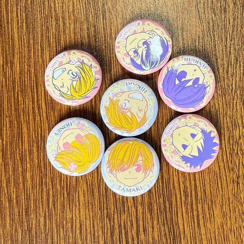 【Fast shipping】host club trường ouran/ouran high school host club Anime Huy hiệu ghim cài áo Badge