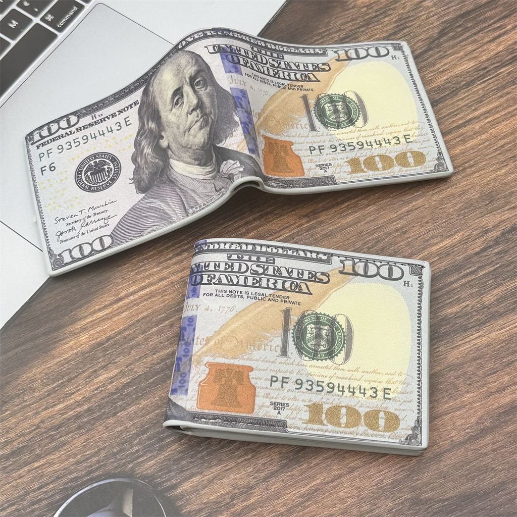 Bevis Retro Dollar Tiền Giấy Ví Ngắn May Phong Cách Thời Trang Sáng Tạo Siêu Thị Kho Báu 5.25