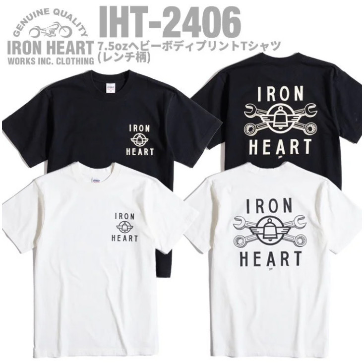 Phong cách mới IRON HEART IRON Core IHT-2406 Áo thun ngắn tay in hình Cotton nguyên chất 544