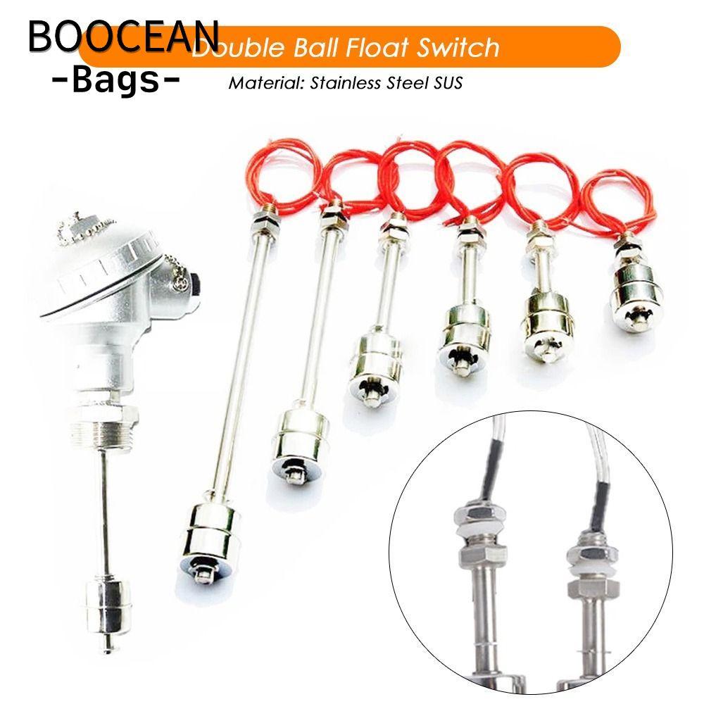 BOOCEAN Tank Liquid Water Level Sensor Level Switch 45-250mm Double Ball Float Switch Thép không gỉ