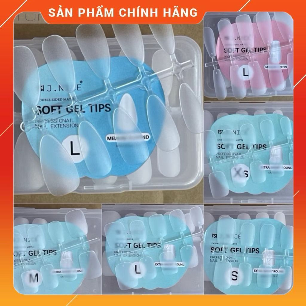 Móng Úp Nailbox Nhám Sẵn Nice - Xingme Hộp 100C Chia Size S,M Đủ Phom Chất Mỏng Dẻo Chuẩn Form 𝐓𝐔́ 𝐀