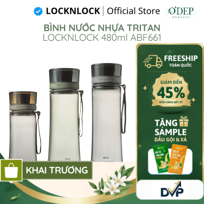 Bình nước nhựa LocknLock Tritan Spout Line  480ml Chính hãng ABF661  - SHOP DVP