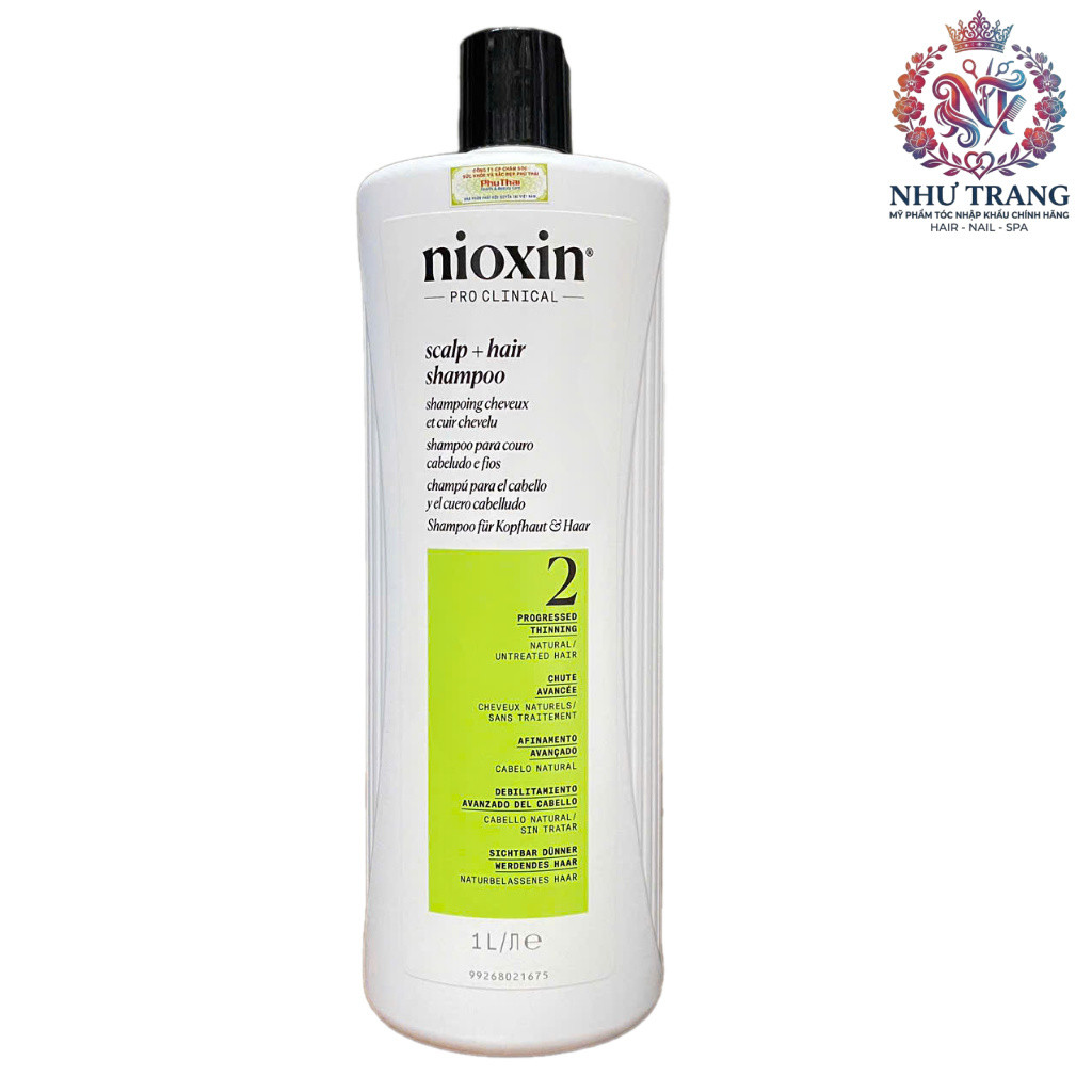 Dầu gội chống rụng tóc Nioxin System 2 Shampoo 1000ml .NT
