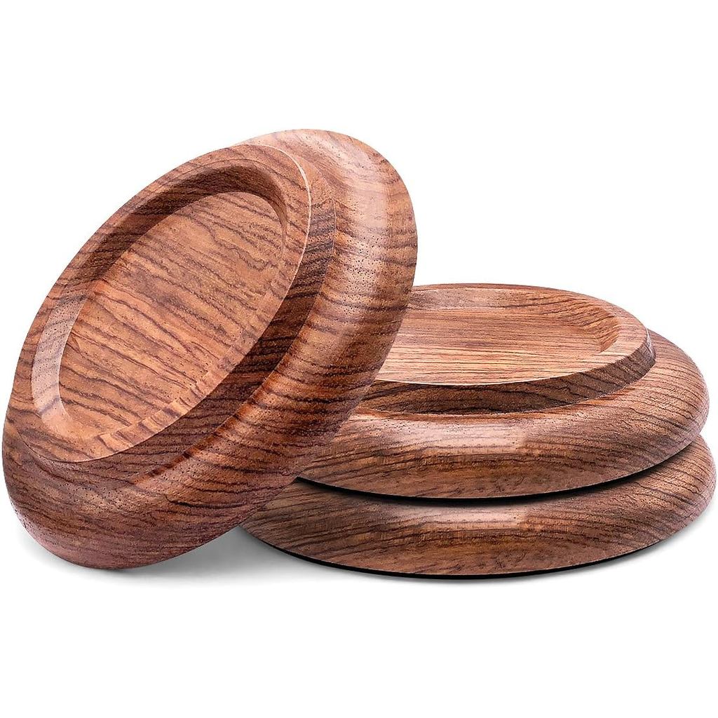 Piano Caster Cups Grand Piano Caster Cups Piano Leg Hardwood Cups Pads cho Grand Piano (Gỗ hồng, Bộ 