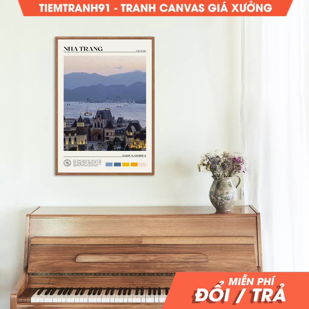 Tranh treo tường, Oil Paint, Nha Trang Wall Art, Nha Trang Poster, Nha Trang Photo, Nha Trang Decor,
