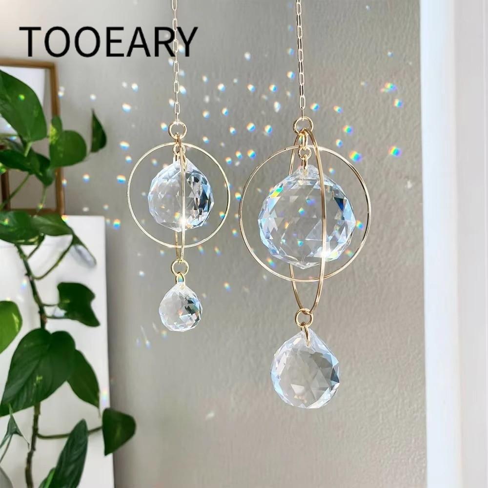 Trang sức pha lê CÔNG CỤ, Mặt dây chuyền nhẫn Suncatcher Crystal Sun Catcher, Galaxy Metal Car Trang