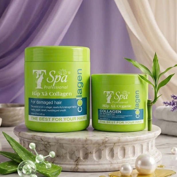 Hũ kem hấp dầu ủ xả tóc T-SPA