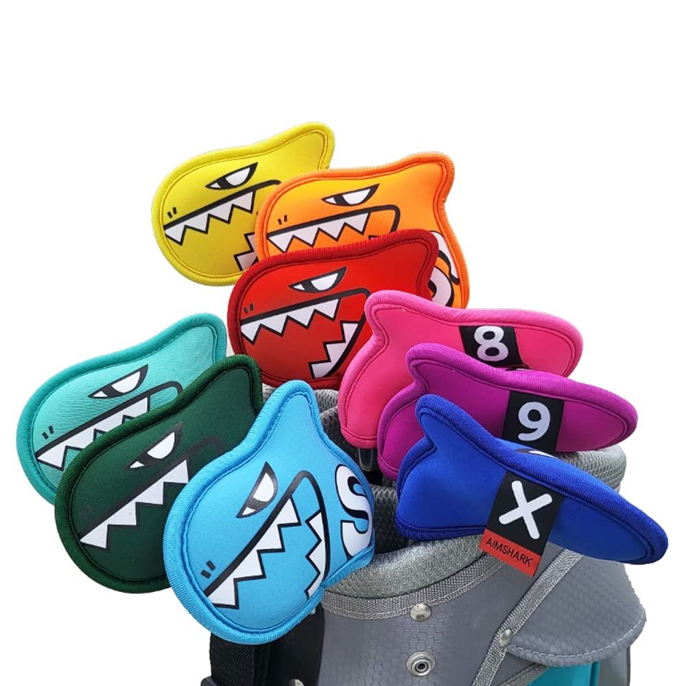 AIMSHARK Palette Golf Iron Covers / Set of 9 / Golf Headcovers / Golf Club Covers (Mixed Colors)