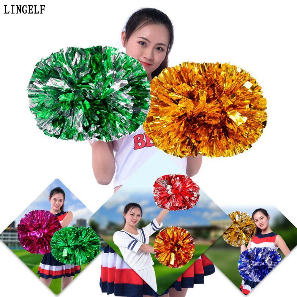 LINGELLF Cổ Vũ Bóng Cổ Vũ Nhẫn Phong Cách Cạnh Tranh Hoa Tay Cầm Đôi Lỗ Khiêu Vũ Trang Trí Tiệc