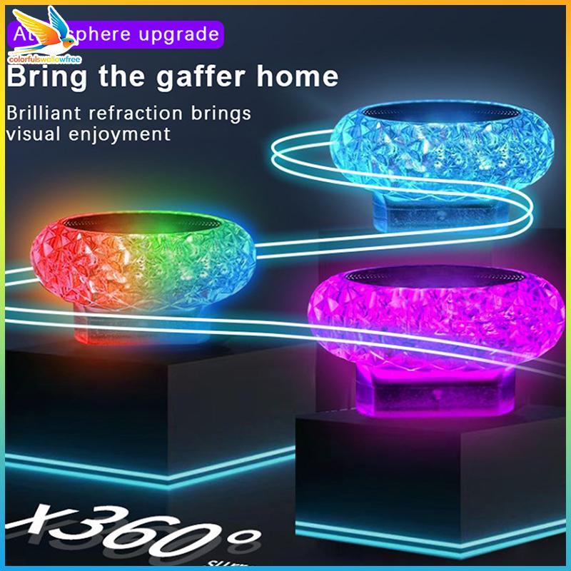 Coloursswallowfree Car USB Mini LED Ambient Light 2 chiếc Đèn trang trí nội thất Di động Lái xe ban 