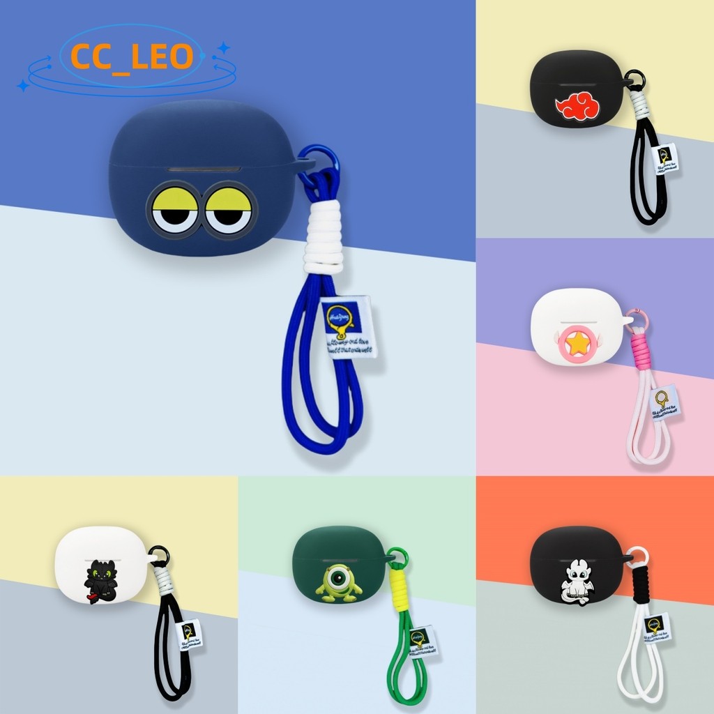 for EDIFIER Comfo Bass Case Cartoon Panda Cute Lanyard Silicone Soft Case Suitable for EDIFIER Comfo