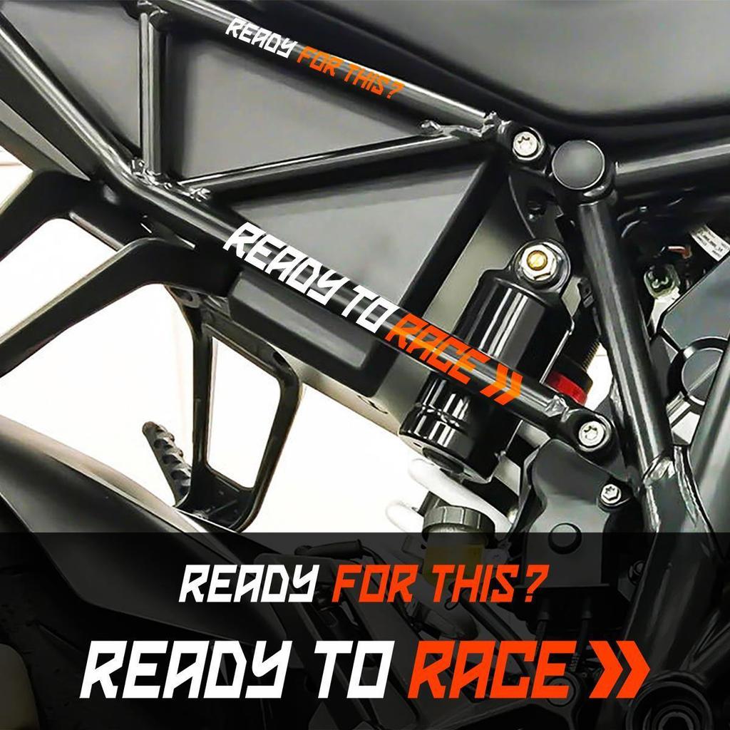 KTM stickers, RC390 wheel stickers, READY TO RACE reflective DUKE390 motorcycle frame stickers