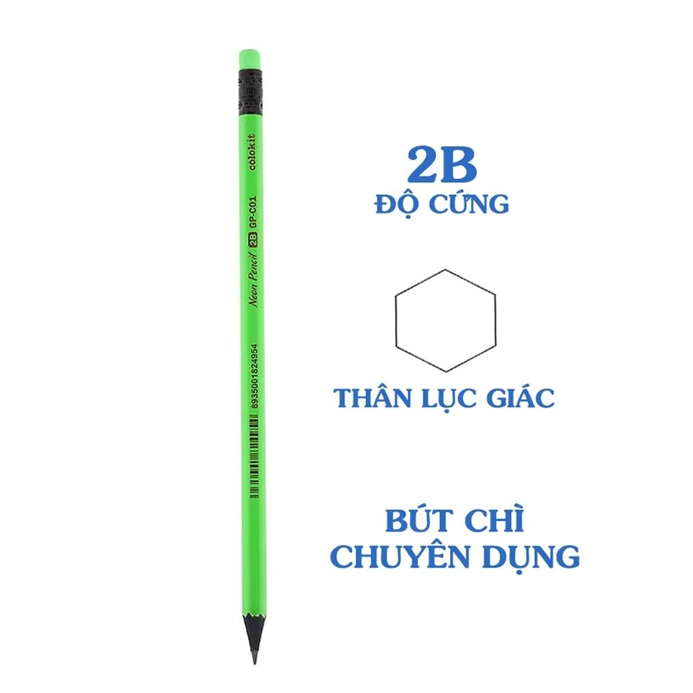 Combo 10 Bút chì gỗ 2B Colokit GP-C01