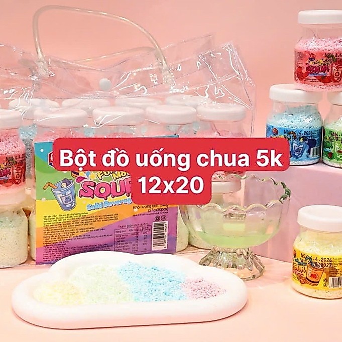 Túi 20hop kẹo bột chua xách tay 5k