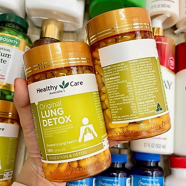 Healthy Care Original Lung Detox - Viên Uống Giải Độc Phổi Healthy Care Original Lung Detox 180 Viên