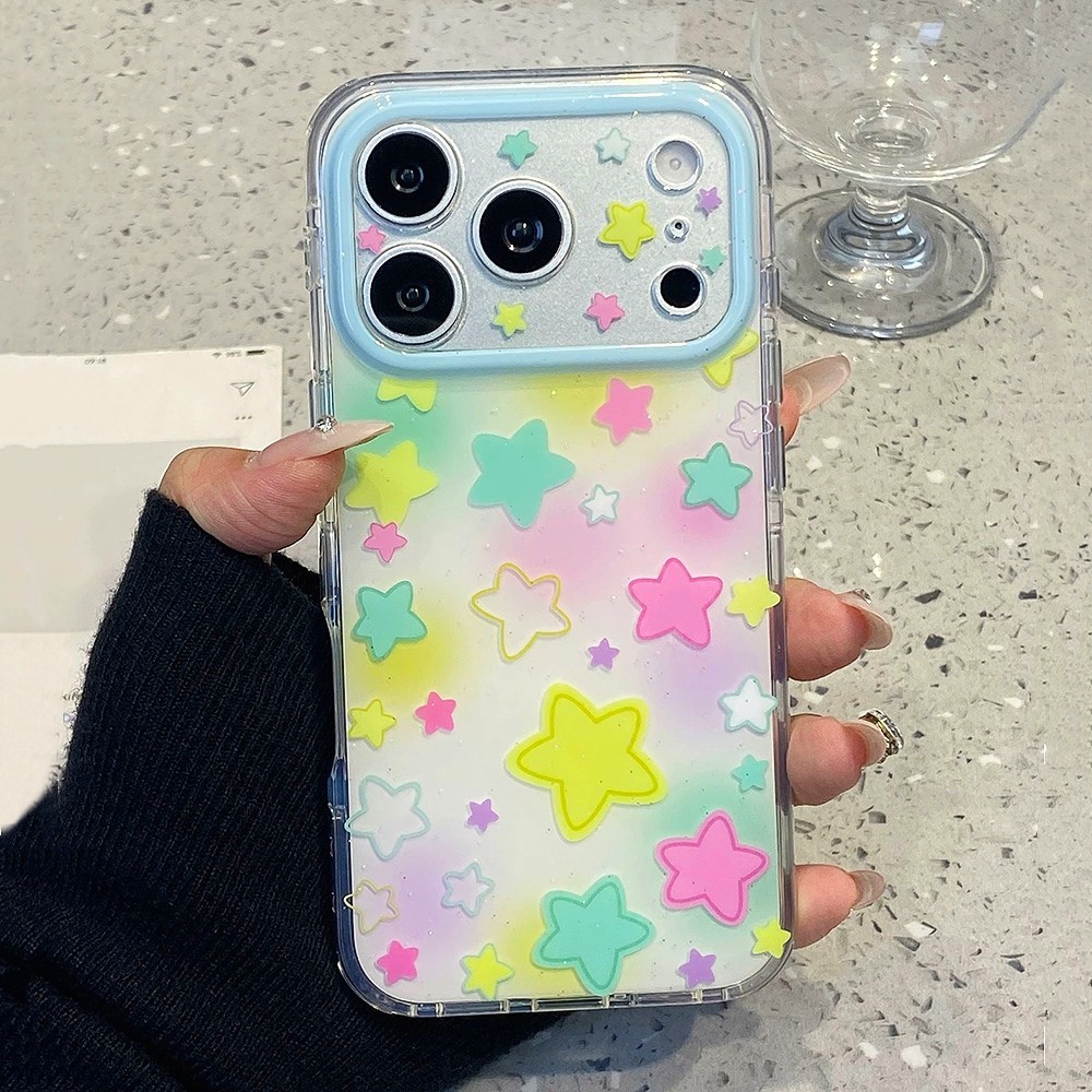 Long lanh Star Bead Chain Star Edge Vỏ điện thoại cho iPhone 17 Pro Max 16 15 Pro Max Vỏ bảo vệ chốn