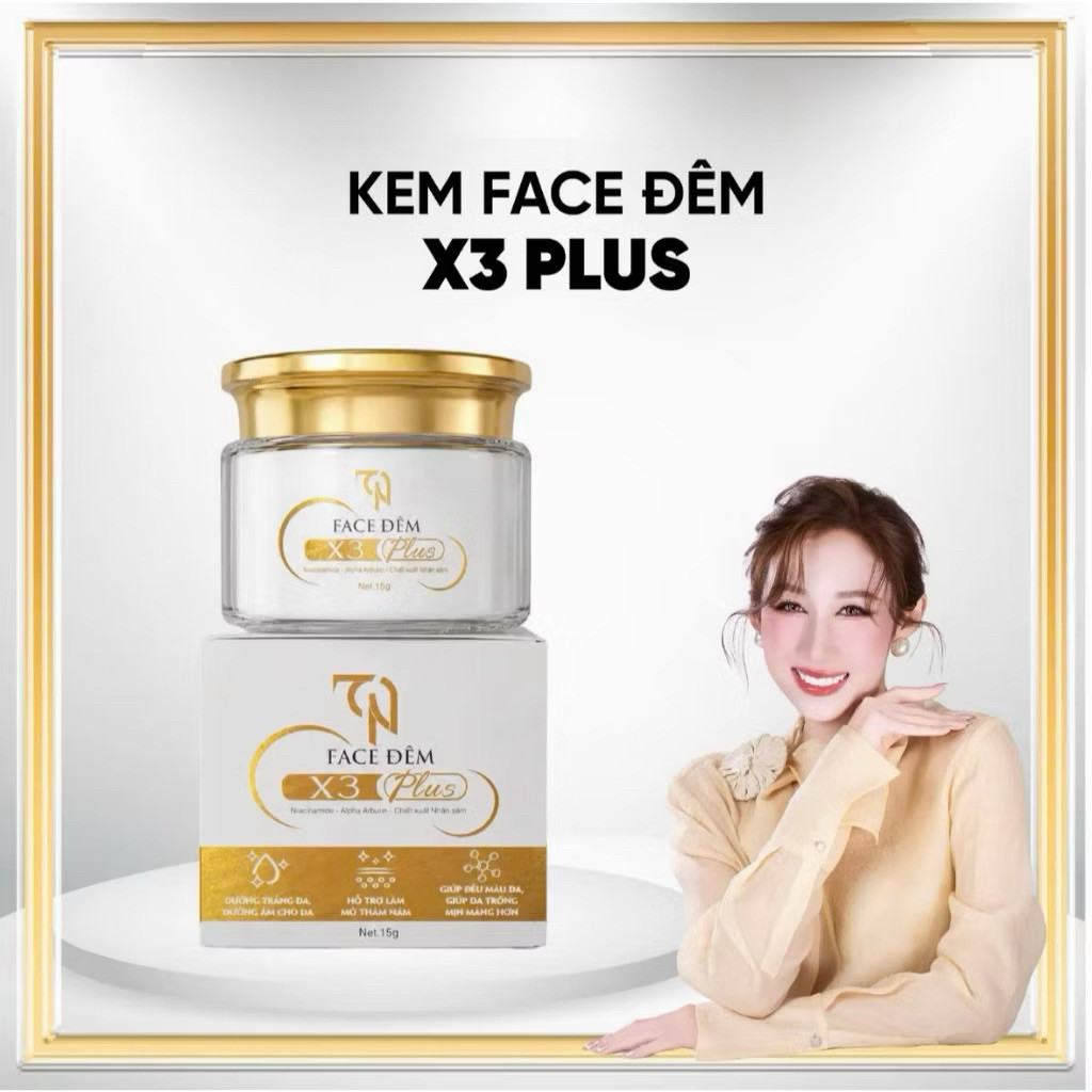 Kem Face Đêm X3 Plus Collagen X3 Mẫu Mới 2026 - Mỹ Phẩm Đông Anh - Face Đêm Collagen X3