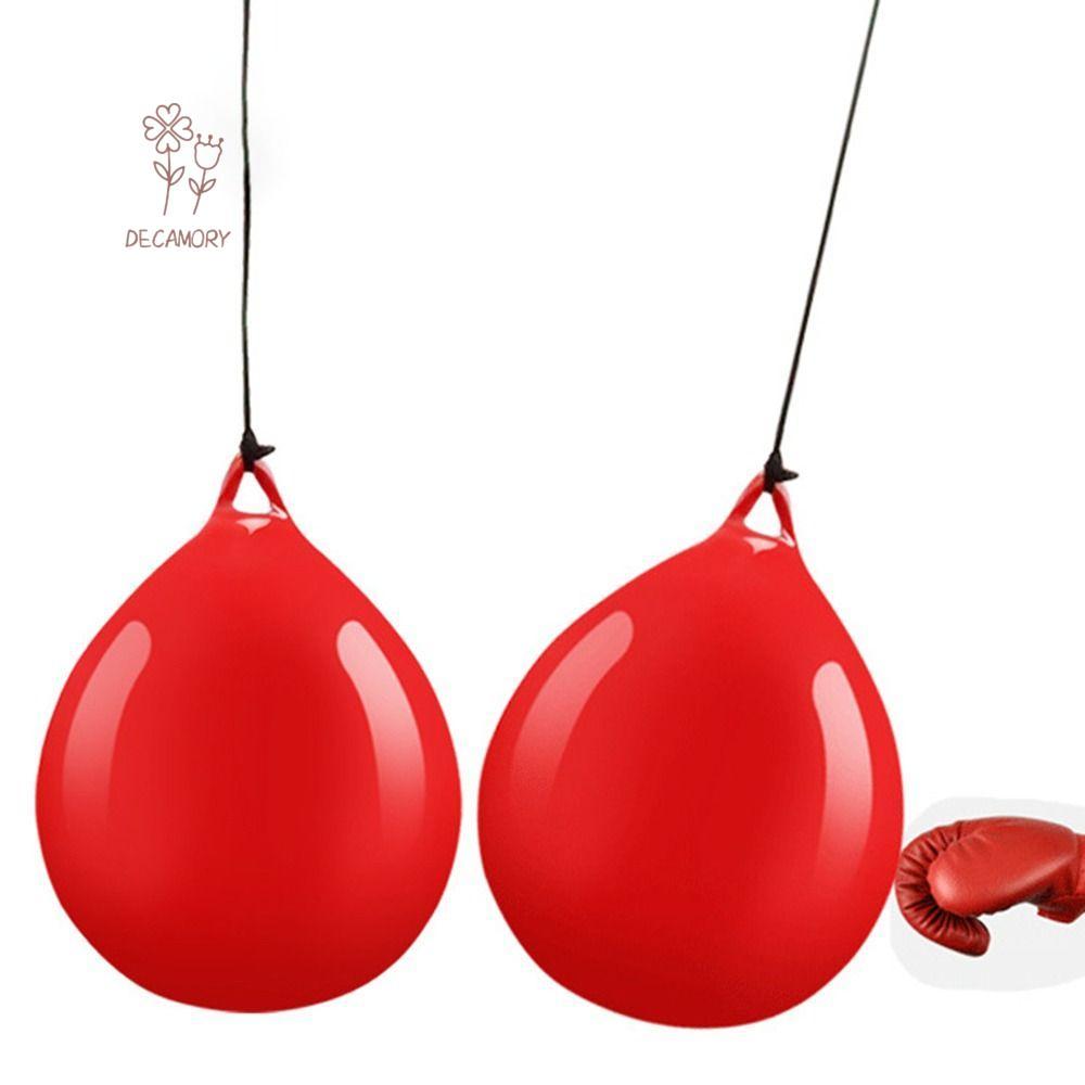 SHOUKEY Aqua Punching Bag, Boxing Practice PVC Boxing Water Aqua Bag, Túi treo thời trang màu đỏ nặn