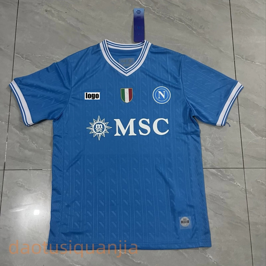Fan Issue 25 / 26 Napoli Home Jersey Áo sơ mi bóng đá nam tay ngắn S-4XL