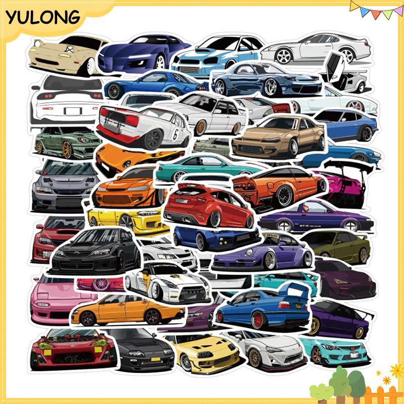 YU 50 Chiếc JDM Ô Tô Ô Tô Graffiti Stier Đàn Guitar Vali Ván Trượt Stier NG