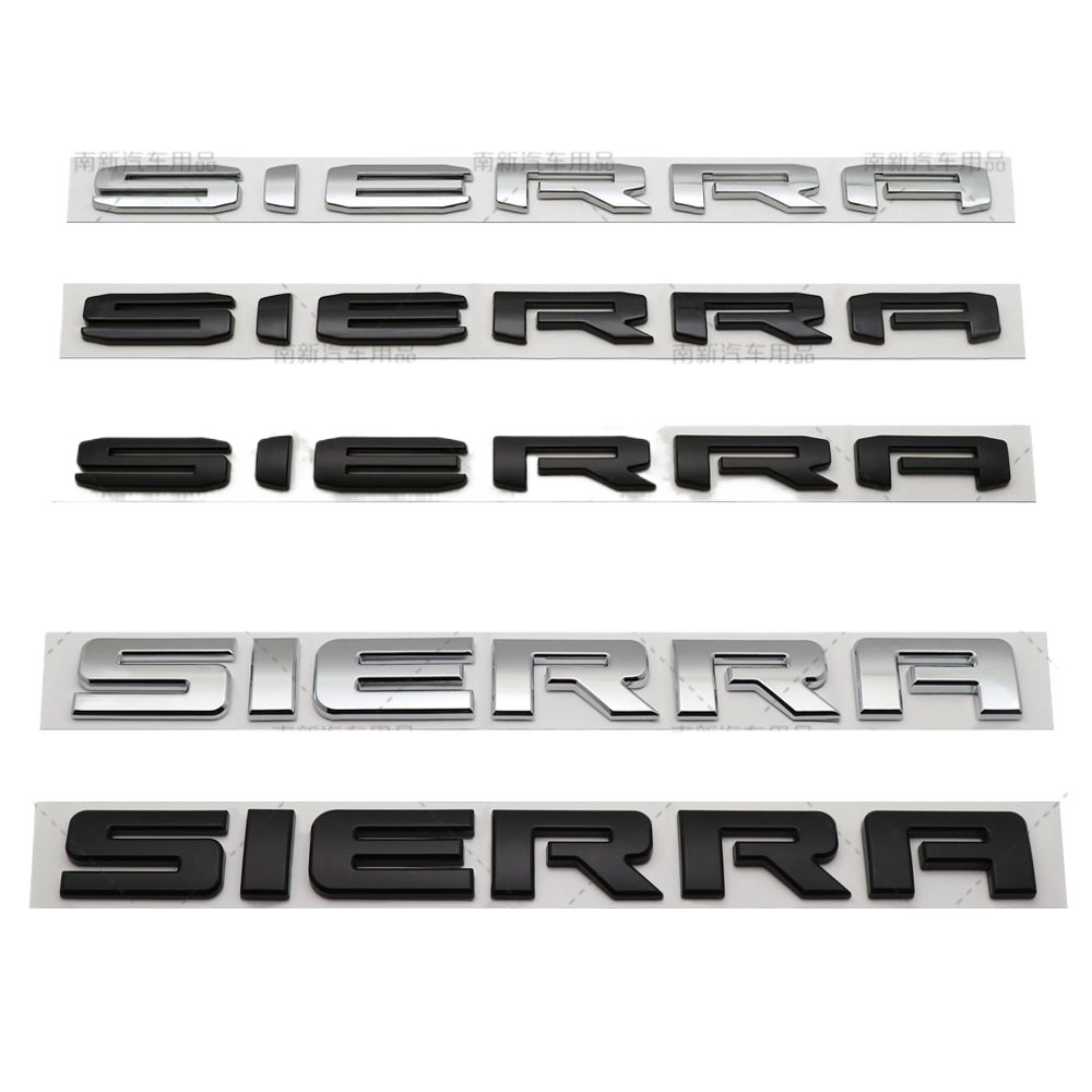 Nhãn dán xe SIERRA, thích hợp cho nhãn cốp sau GMC logo xe GMC, nhãn ngoại thương
