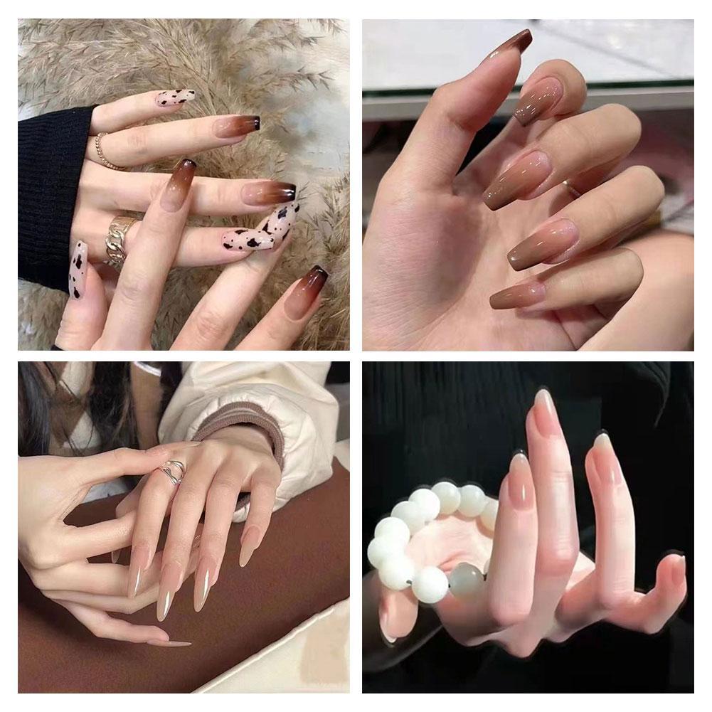 Móng Tay Giả Bộ Thiết Kế Tự Làm Pháp Ngón Tay Móng Tay Nghệ Thuật Fascin Móng Tay Ballerina Móng Tay