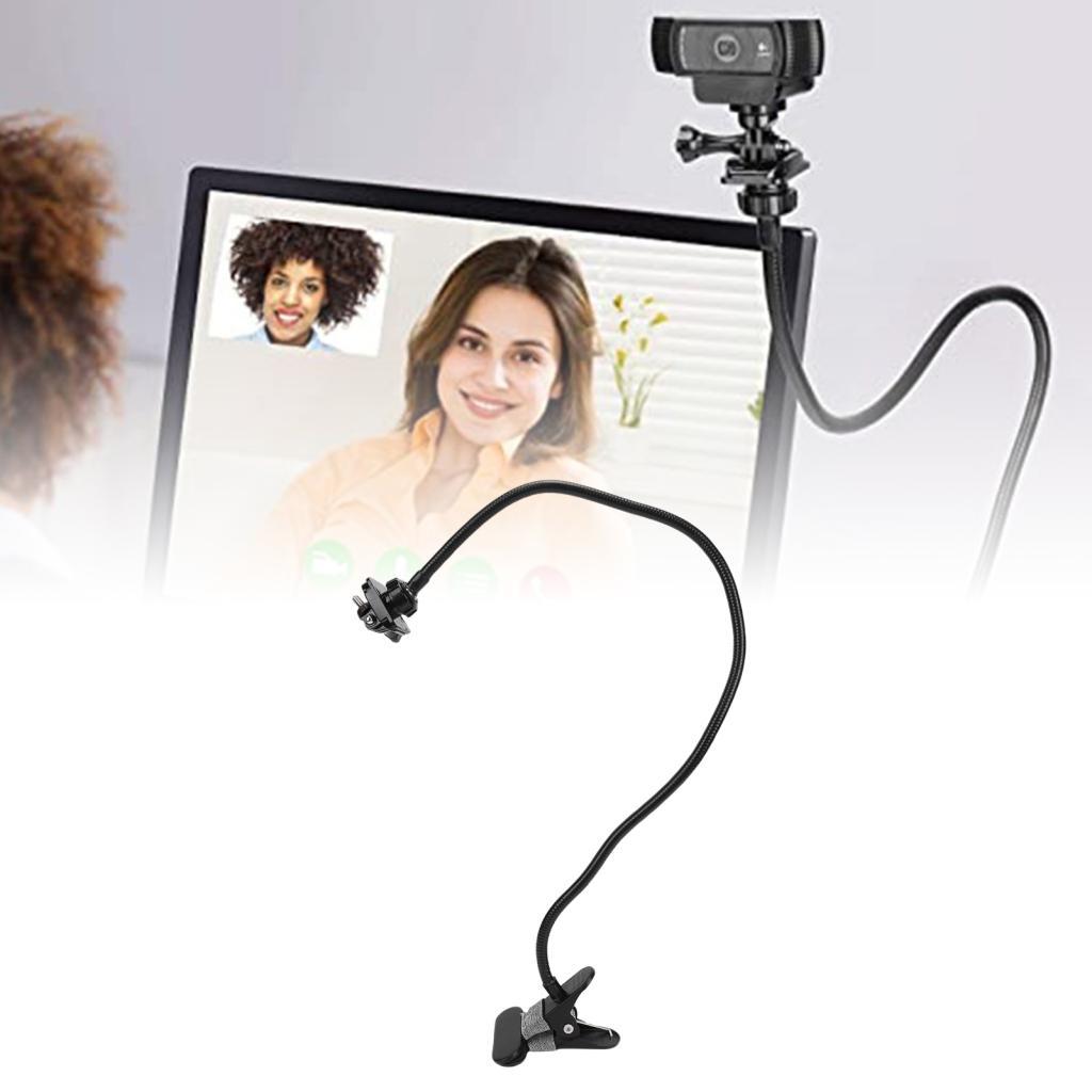 Ffggg Wisoqu Webcam Đứng Cổ Ngỗng Bàn Gắn Cánh Tay Với Vít 1 / 4 Inch Xoay 360 Bóng Cho C922 C930e C