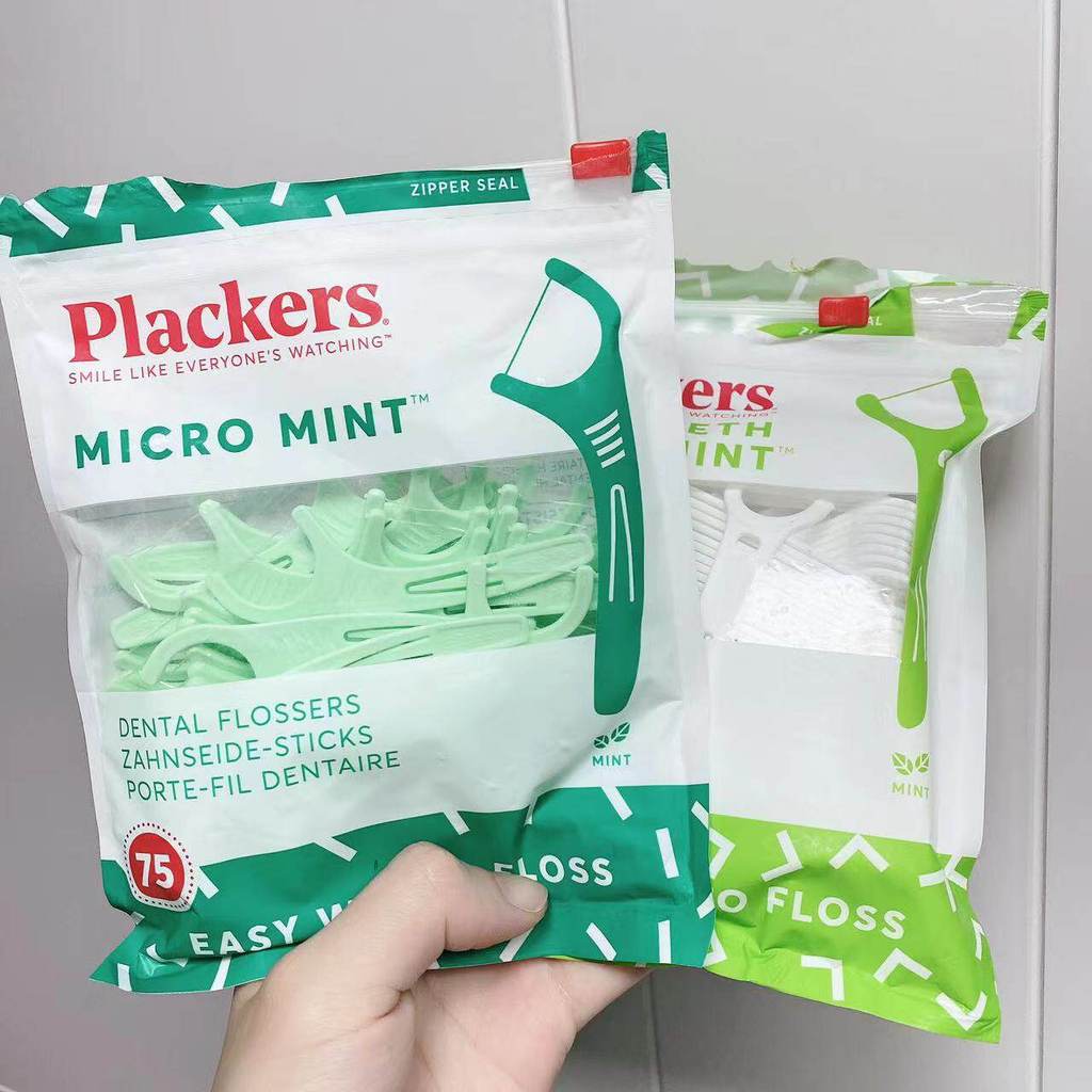 Plackers plackers Nha Khoa Flos Người Lớn Trẻ Em Siêu Mịn Tăm Flos Uốn Hình Nơ Làm Sạch Sâu 150
