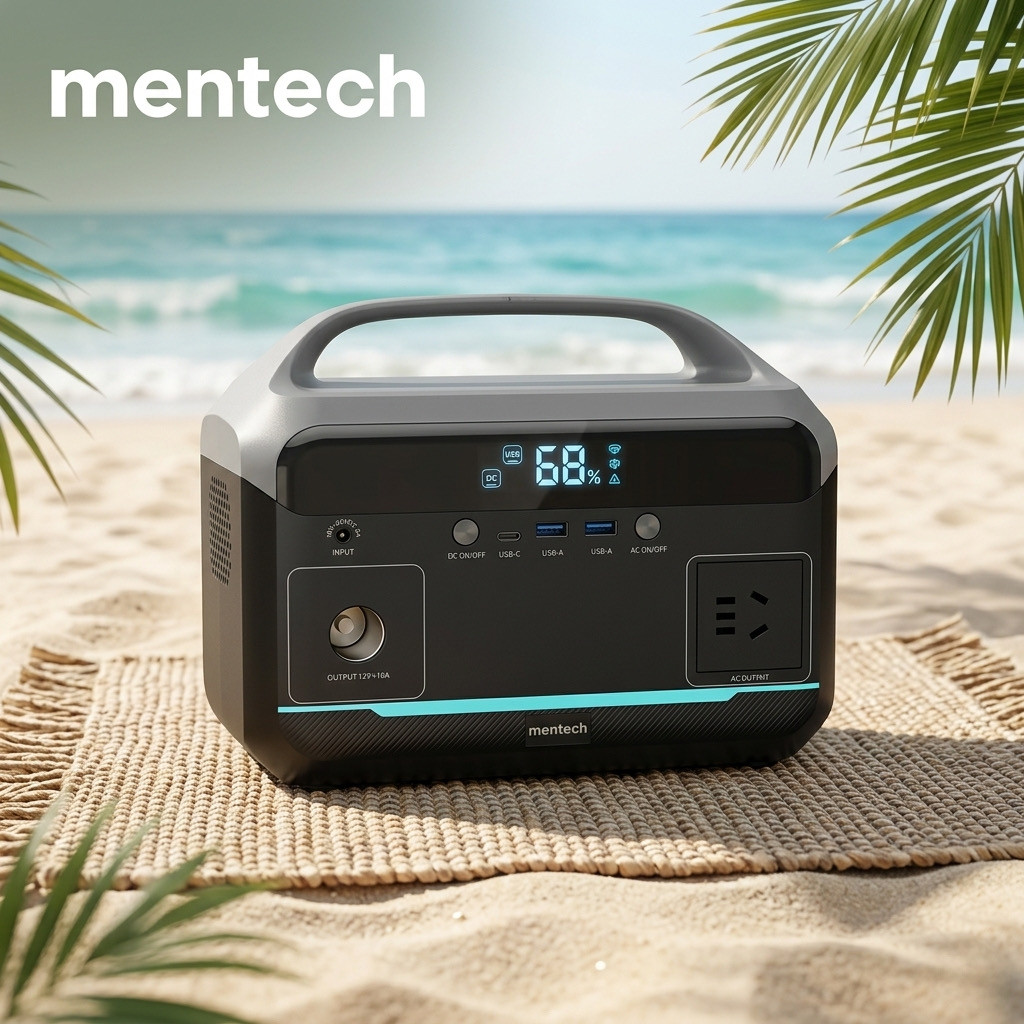 Trạm Sạc Di Động MENTECH MT300M1 300W 192Wh AC 220V, Pin Dự Phòng Camping, Sạc Laptop PD 60W