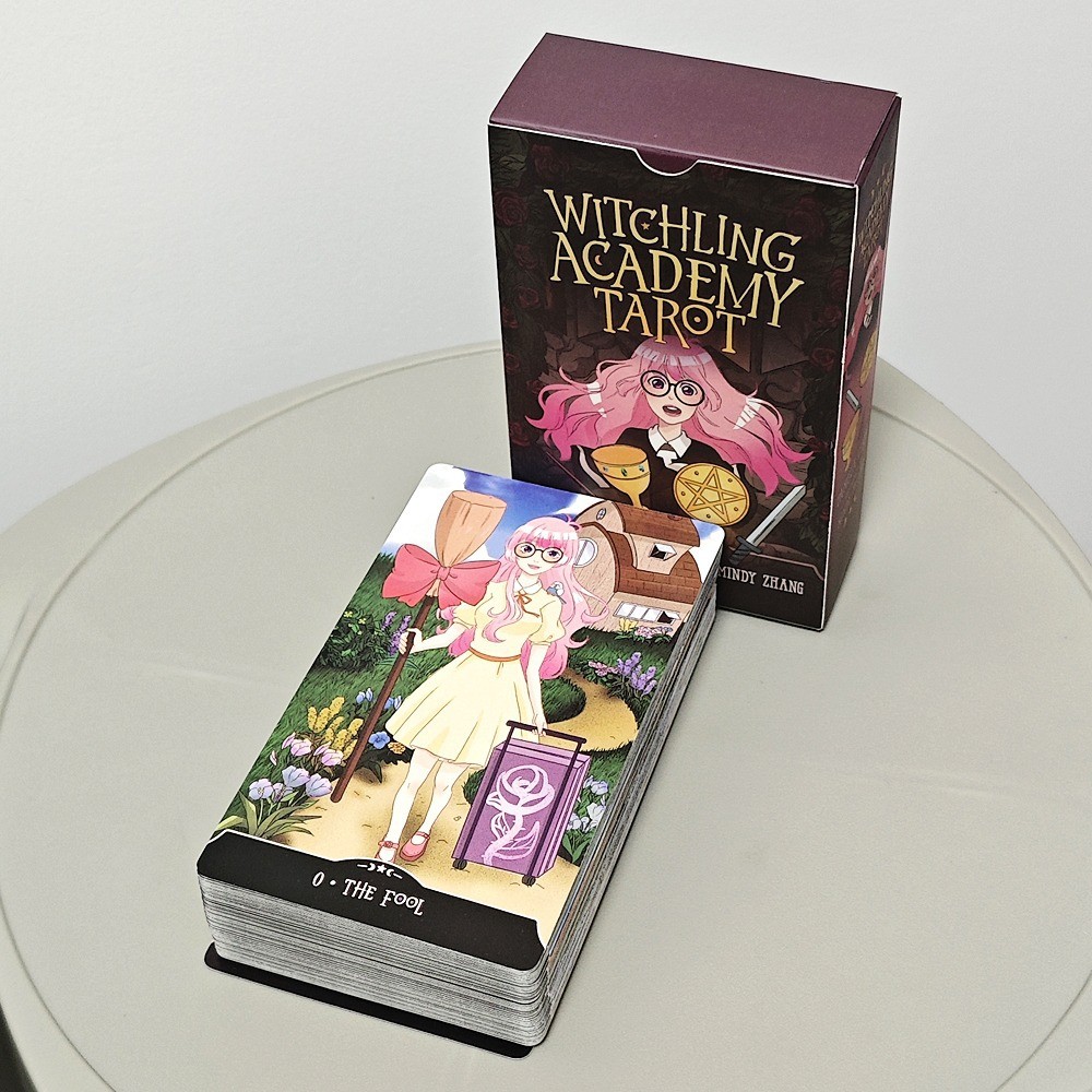 [Hàng có sẵn] 12 * 7cm Academy of Magic Tarot Card English Board Game Card Game Witchling Academy Pa