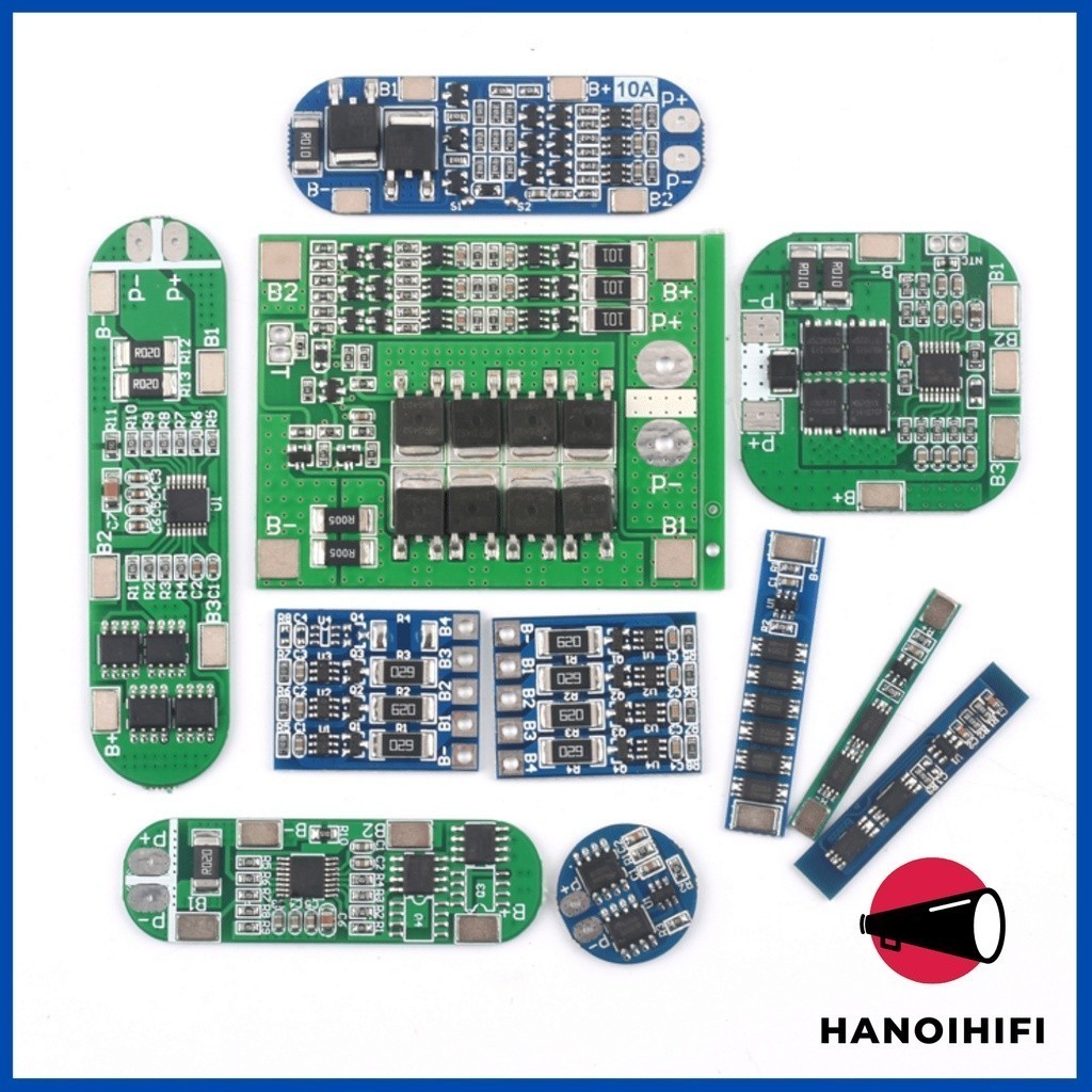 Mạch sạc mạch bảo vệ pin lion, pin 18650 chất lượng cao, mạch 1s, 2s, 3s,4s,5s từ Hà Nội Hifi