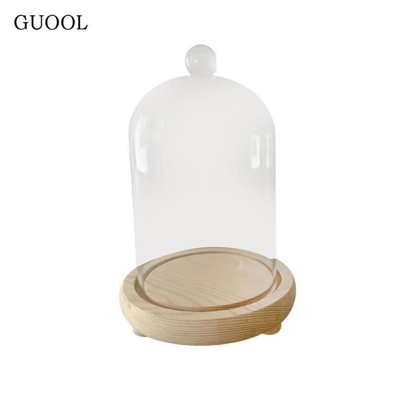 Cloche Glass Dome Display Bell Jar tròn Trang trí đa năng Mộc mạc trong suốt