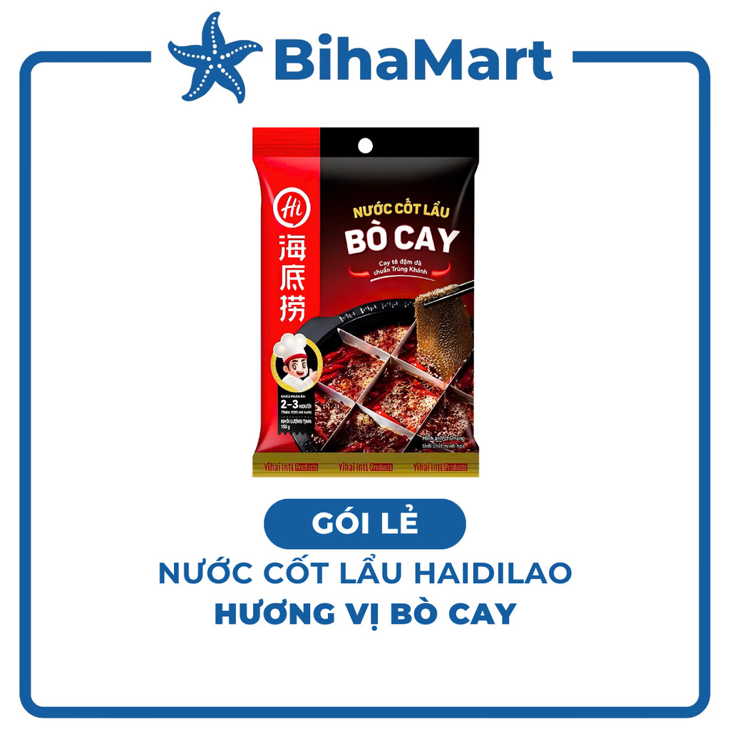 [GÓI LẺ] - HAIDILAO - Nước cốt lẩu Haidilao vị bò cay, nước cốt lẩu bò cay Haidilao lẩu Trùng Khánh 
