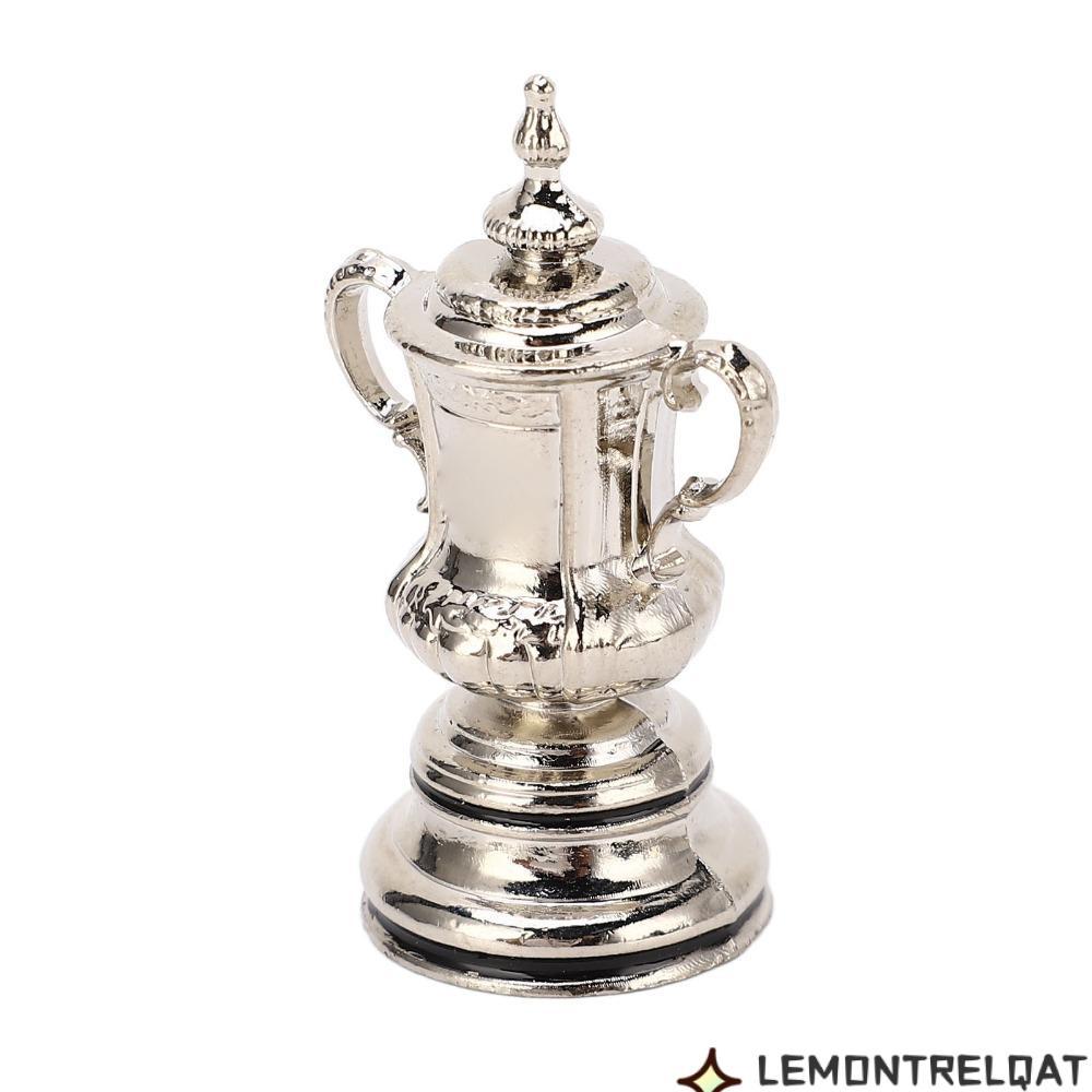 LEMONTRELQAT Mini Soccer Game Trophy, Kim Loại Bạc Cao Mô Phỏng Cúp, Đồ Trang Trí Trang Trí Mô Phỏng