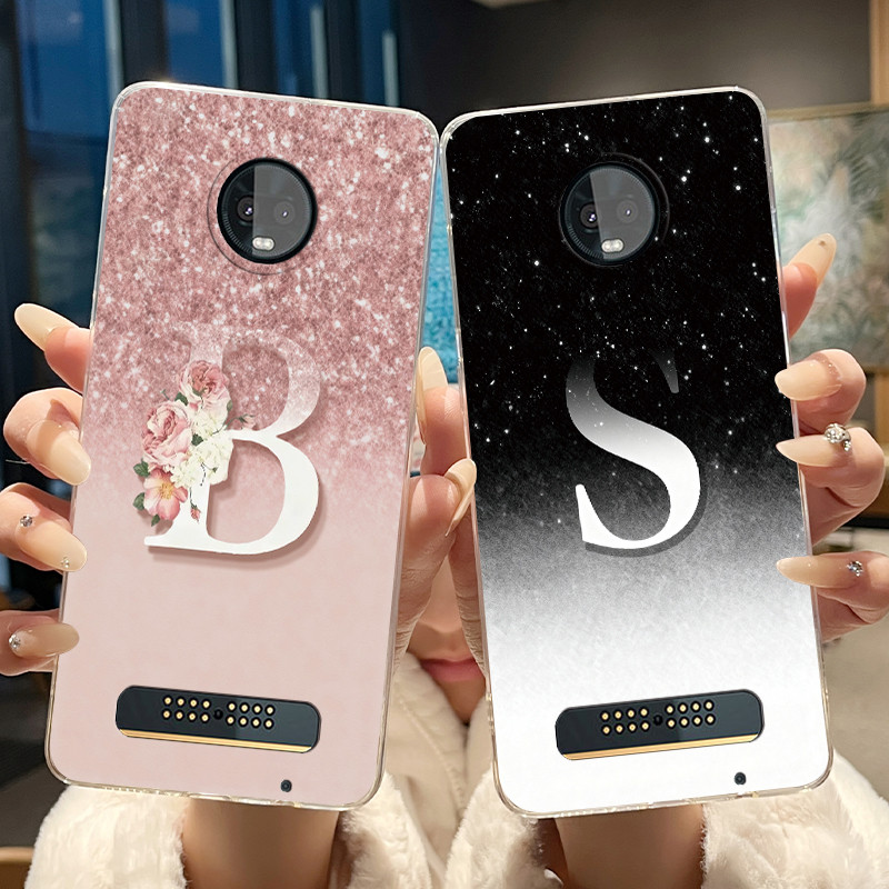 Ốp Lưng Cho Motorola Moto Z3 Chơi Vỏ Cho Moto Z4 Chơi Ốp lưng Sang Trọng Thanh Lịch Ban Đầu Chữ Tron