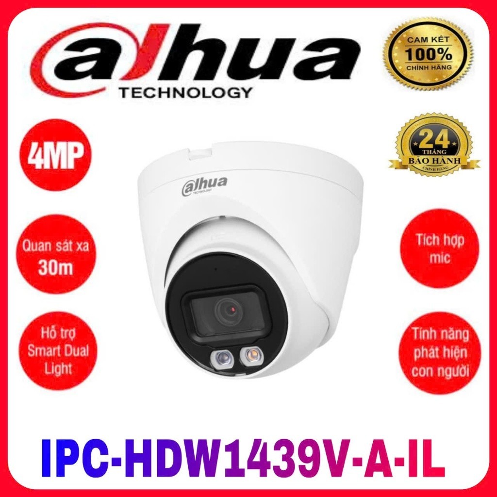 Camera IP hồng ngoại 4.0 Megapixel DAHUA DH-IPC-HDW1439V-A-IL-VN - NVC