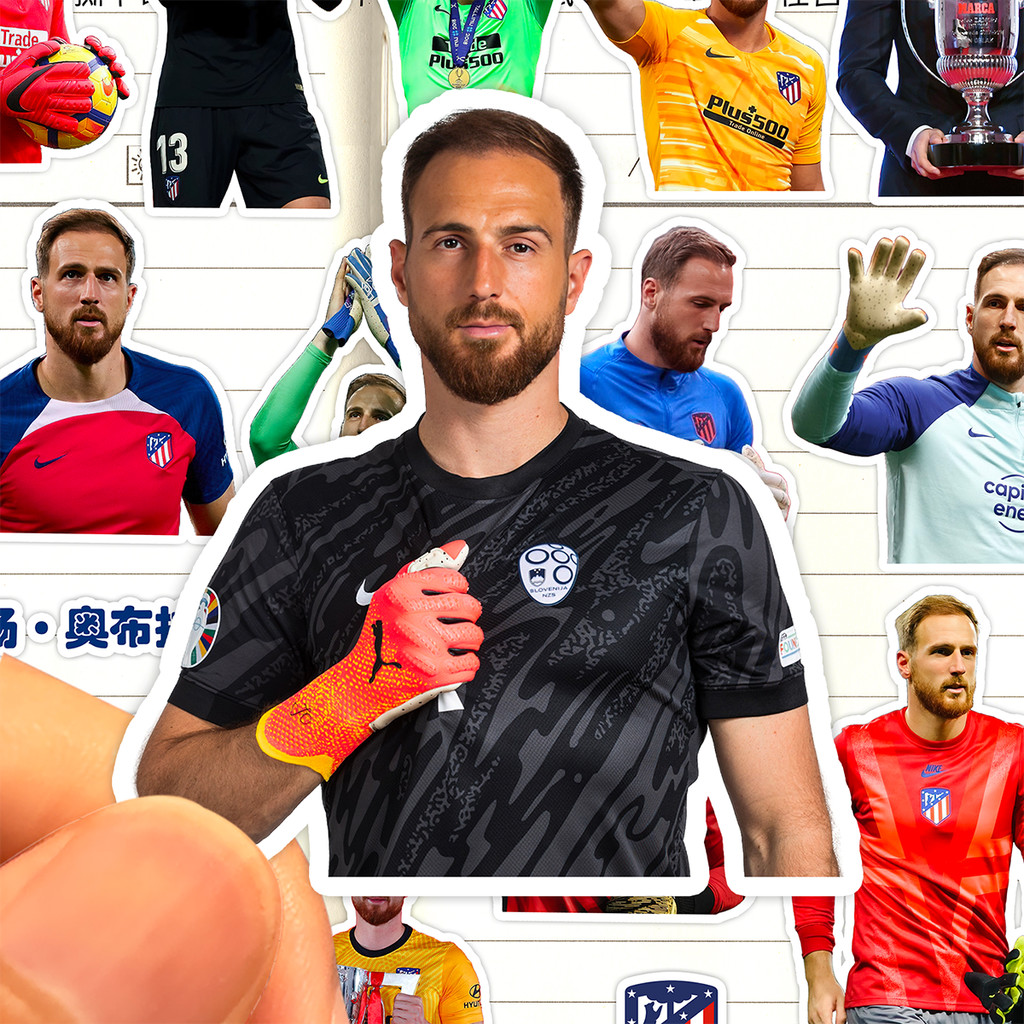 Yan Oblak Sticker HD Chống Thấm Nước Madrid Cầu Thủ Bóng Đá Jan Oblak Trang Trí Tranh Dán Điện Thoại