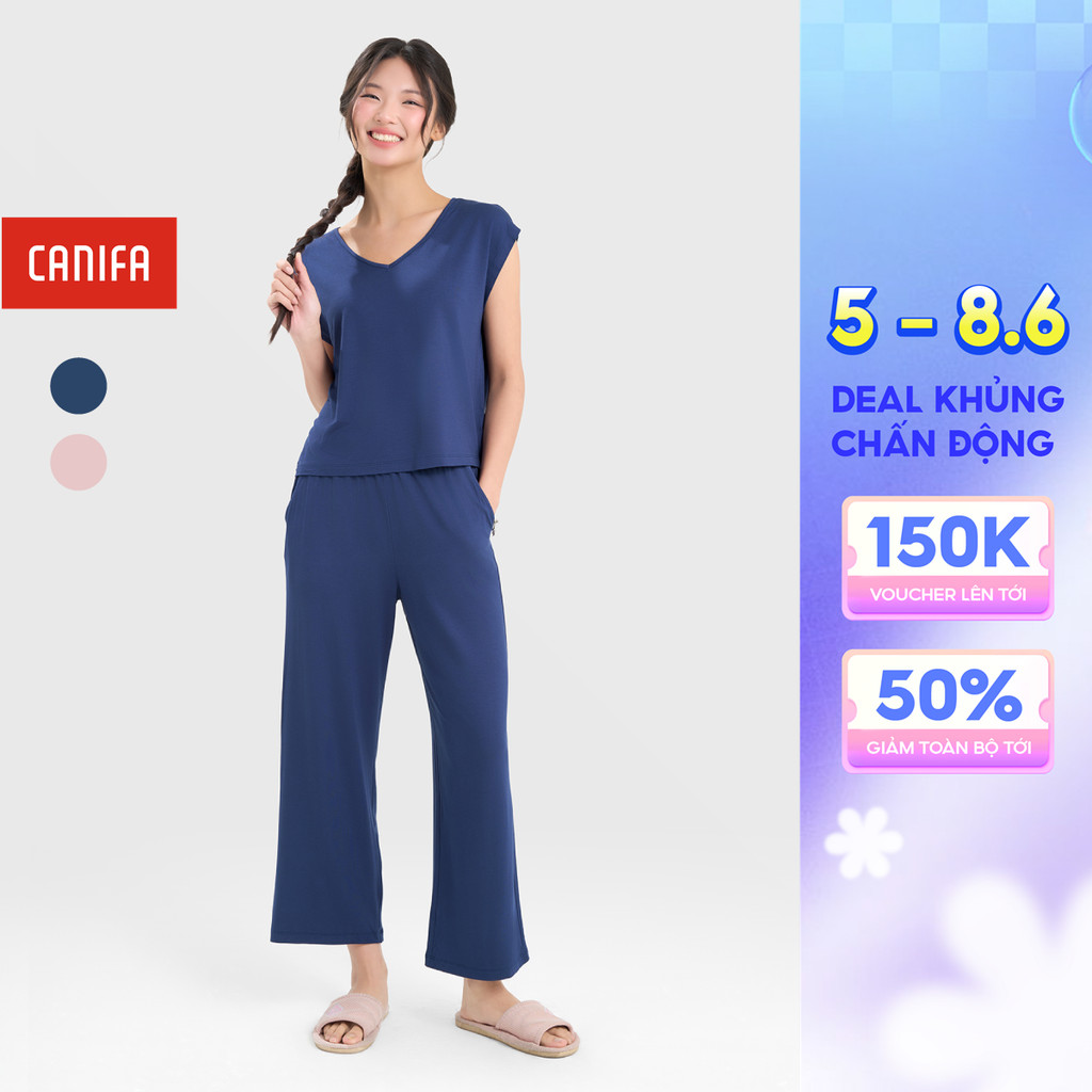 Bộ quần áo nữ không tay quần dài CANIFA 6LS25S008