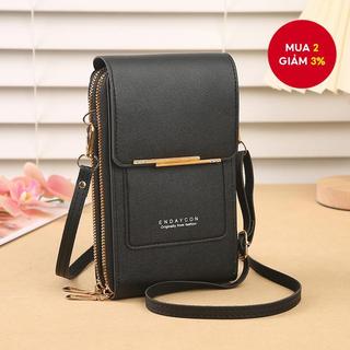 Ví Nữ Đeo Ngang Điện Thoại Ví Màn Hình Cảm Ứng Mini Flip Bag Nhiều Khe Cắm Thẻ Chống Trộm Sling