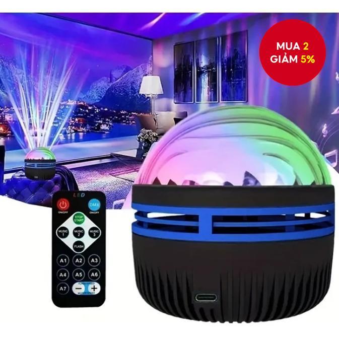 Đèn Ngủ Xoay Quay Aurora Chiếu Đèn LED RGB Máy Chiếu Nhiều Màu Sắc Phòng Khách Đầu Giường Xung Quanh