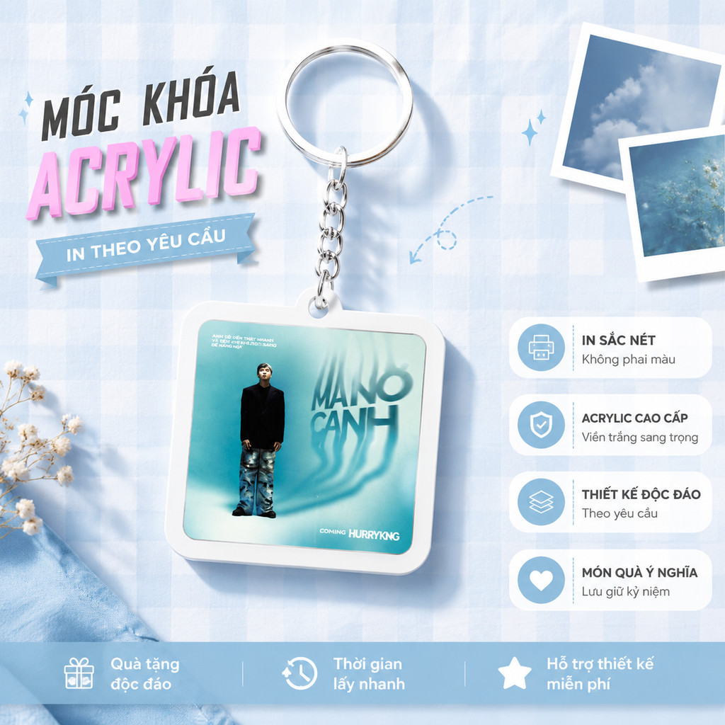 Móc khoá nhựa/Keyring ca sĩ HURRYKNG (Đọc mô tả để biết thêm thông tin)